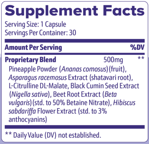 Flush Factor Plus Ingredients