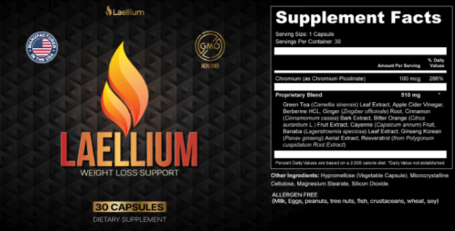 Laellium Supplement Fact
