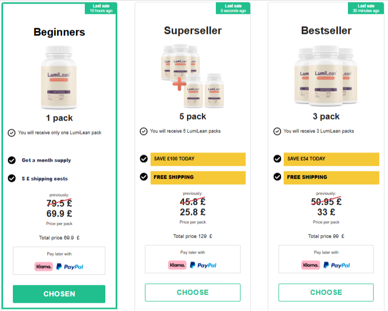 LumiLean prices