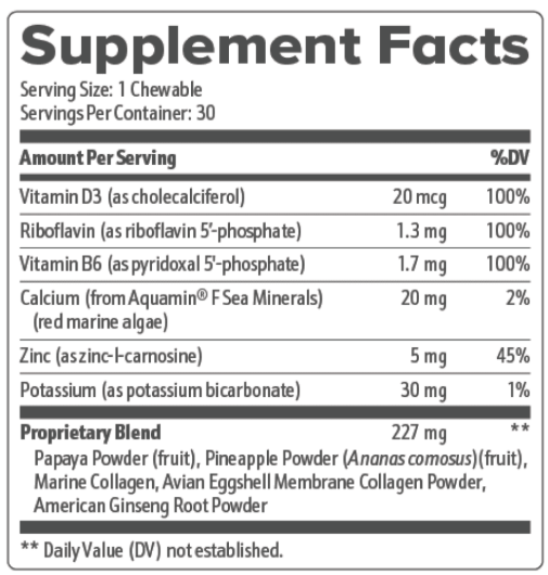 VertiAid Supplement Fact
